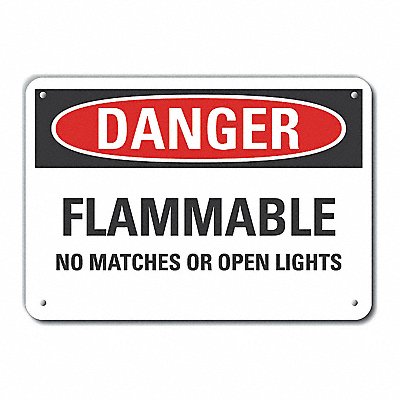 LYLE LCU40544NA14X10 Alum Flammable Material Danger Sign 10x14in