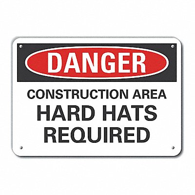 LYLE LCU40548NP10X7 Construct Area Danger Sign 7x10in Plastc