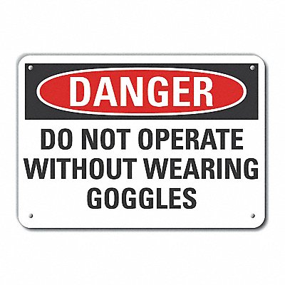 LYLE LCU40562RA14X10 Reflective Eye Danger Sign 10x14in Aluminum