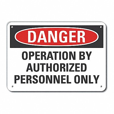 LYLE LCU40566NA10X7 Danger Sign 7 in x 10 in Aluminum