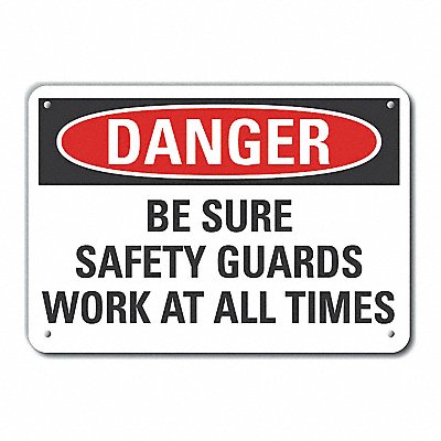 LYLE LCU40574NA14X10 Alum Safety Guards Danger Sign 10x14in