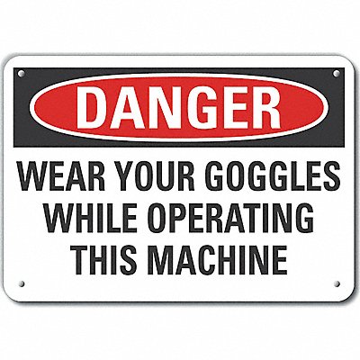 LYLE LCU40625NA10X7 Alum Eye Danger Sign 7x10in Alum