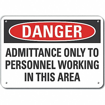 LYLE LCU40635NA10X7 Danger Sign 7 in x 10 in Aluminum