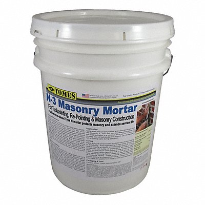 JE TOMES N3 Masonry Mortar 50 lb Pail Grey