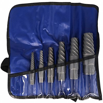 CHICAGO-LATROBE 65042 Screw Extractor Set 6pc HSS Wood Block