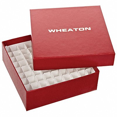 WHEATON 651492 Storage Box Holds 81 2mL Vials PK15