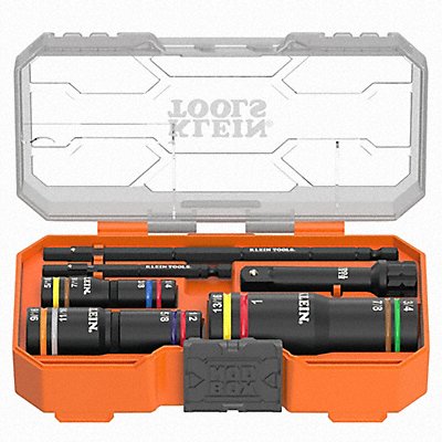 KLEIN TOOLS 653QS Impact Quad Flip Socket 6pc