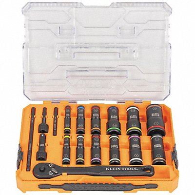 KLEIN TOOLS 65626 Heavy Duty Impact Socket Set