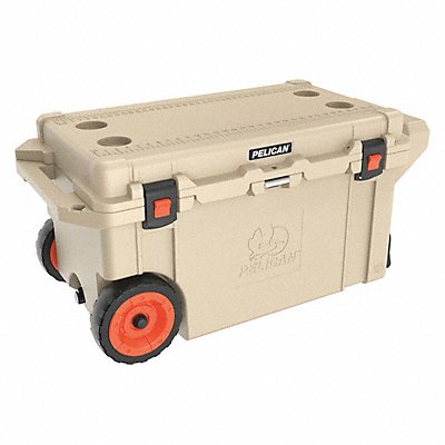 PELICAN 80QW2TAN Marine Chest Cooler With Wheels 76.0 qt.