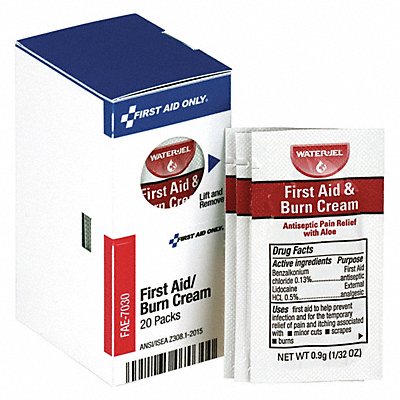 FIRST AID ONLY FAE7030 Topical Burn Cream 0.9 g PK20