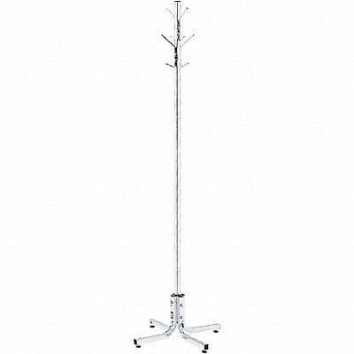 SAFCO 4163CR Costumer Coat Rack Tree 4 Double Hooks