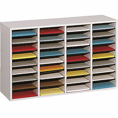 SAFCO 9424GR Literature Org Wood Adjustable 36 Grey