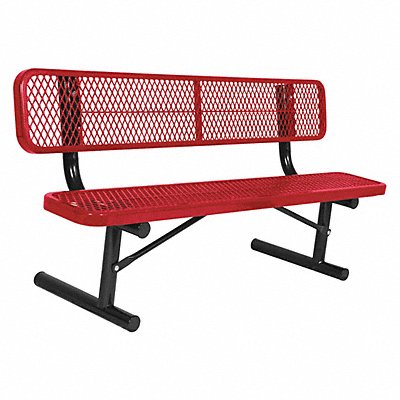 ULTRASITE 940PV6RED Outdoor Bench 72 in L Red