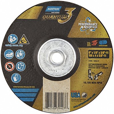 NORTON 66252839427 Depressed Centre Wheel