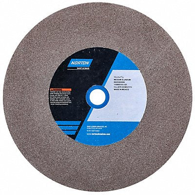 NORTON 66253263054 Grinding Wheel 12 in Dia AO 24 G Brown