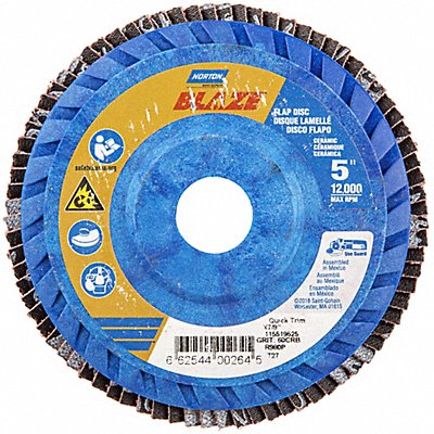 NORTON 66254400264 Flap Disc Ceramic Type 27 5 dia