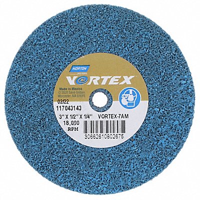 NORTON 66261080267 Bond Non Woven Wheel 3 dia 18 100 RPM
