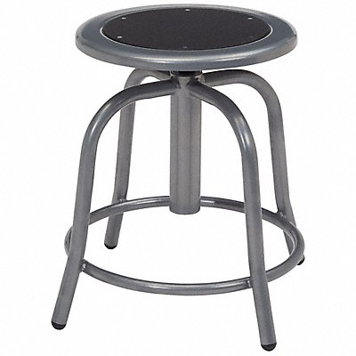 NATIONAL PUBLIC SEATING 681002 Adjustable Stool Blk Seat Gry Frame 18 H