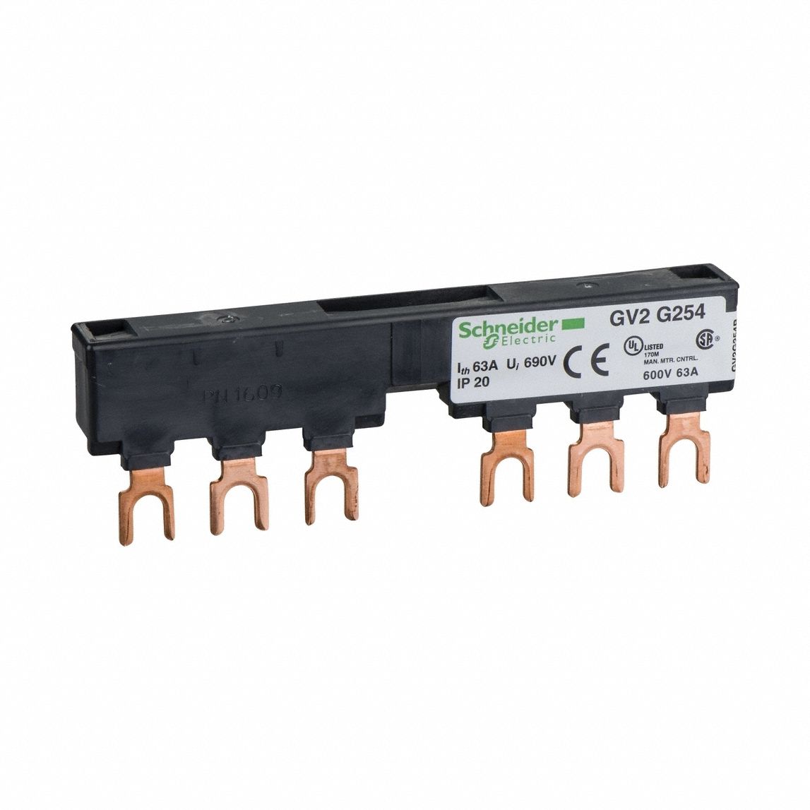 SCHNEIDER ELECTRIC GV2G254 Manual Starter Busbar 600Vac 63Amp Iec