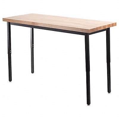 NATIONAL PUBLIC SEATING HDT33072B Butcherblock Table 30x72x22-37