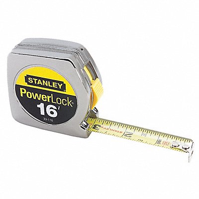 STANLEY 33116 Tape Measure 3/4 In x 16 ft Chrome In/Ft