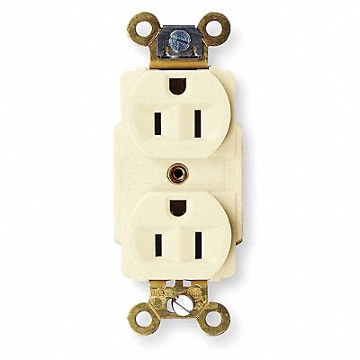HUBBELL HBL5262I Receptacle Duplex 15A 5-15R 125V Ivory