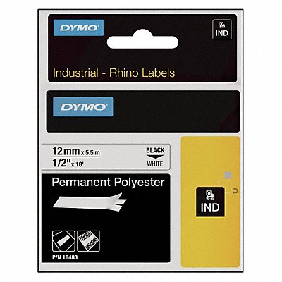 DYMO 18483 Label Tape Cartridge 18 ft L 1/2 W