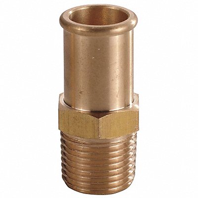 SPEEDAIRE 6AFH8 Beaded Fitting Brass 3/8 NPTx1/2 Barb