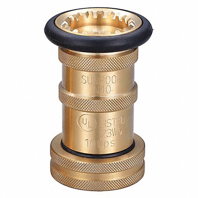 GRAINGER 6AKC1 Fire Hose Nozzle Twist Brass