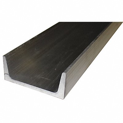 GRAINGER 6ALX9 U-Channel Aluminum 8 ft Overall L