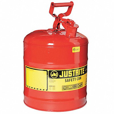 JUSTRITE 7150100 Type I Safety Can 5 gal Red 16-7/8In H