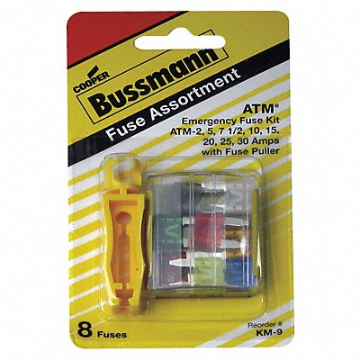 BUSSMANN BPATMAH8RPP Automotive Blade Fuse Kit 8 ATM Puller