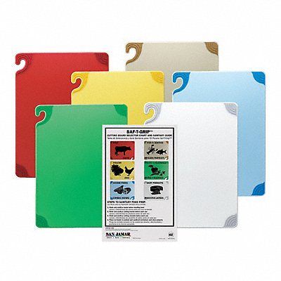 SAN JAMAR CBG1824KCGR Cutting Board Set 18x24 in Assorted