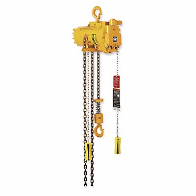 INGERSOLL RAND ML1000K2C10C6 Air Chain Hoist 2200 lb Cap. 10 ft Lft