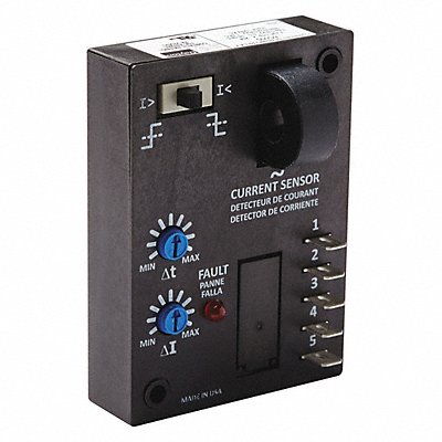 DAYTON 6C055 AdjCurrent SensorRelay 10A 120VAC 4Pin