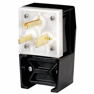 HUBBELL HBL9368 Angle Straight Blade Plug Blk 50 A Stnd 6-50P