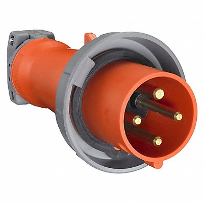 HUBBELL HBL420P12W IEC Pin and Sleeve Plug 20 A Orange 3Pl