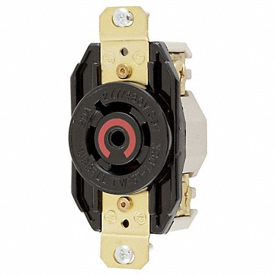 HUBBELL HBL2520 Locking Receptacle 20 A Black Nylon L22-20R 1Gng