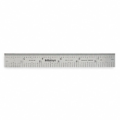 MITUTOYO 182103 Steel Rule Rigid 6 In 32/64/10/100ths