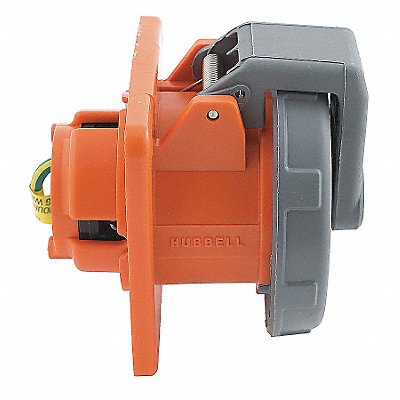 HUBBELL HBL4100R12W WT Pin and Sleeve Receptacle Black 100 A 3Pl Three