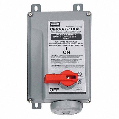 HUBBELL HBL560MI5W WTMechanical Interlock Device 4P5W 60A 347/600VAC 40hp