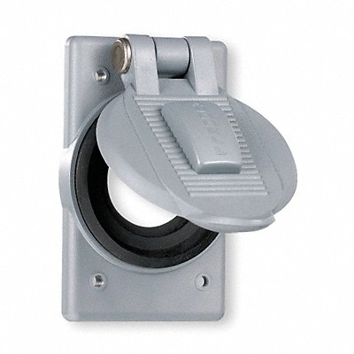 HUBBELL WIRING DEVICE-KELLEMS HBL9420 Weatherproof Cover Self Closing Aluminum