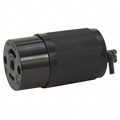 HUBBELL HBL7593 Mdgt Locking Connector Strt 15 A Black Nyl ML-2R