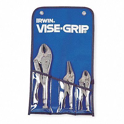 IRWIN 73 Locking Plier Sets Plain Grip 3 Pcs