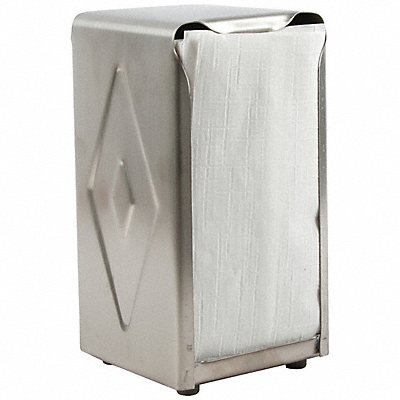 GRAINGER H900XGR Napkin Dispenser 4 in D 7 1/2 in H SLVR