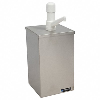 SAN JAMAR P9800 Condiment Pump with Box 7 3/4 in H SS