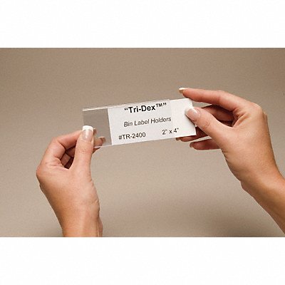TRI-DEX TR2400 Label Holder Clear Smooth Slide-In PK25