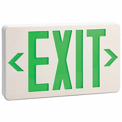 LUMAPRO 6CGL6 Exit Sign Plst White 11 13/16in 0.6W