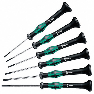 WERA 5345270001 Precision Screwdriver Set Slotted 6 pcs.