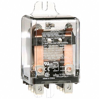 SCHNEIDER 389FXBXC1240A H8161 Enclosed Power Relay 240VAC DPDT 8Pins
